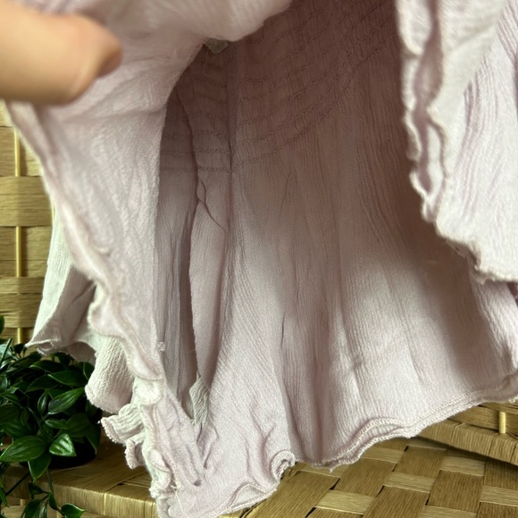 Free People Intimately Lost Girl Smocked Shorts- Lilac- Size Small - Picture 6 of 9